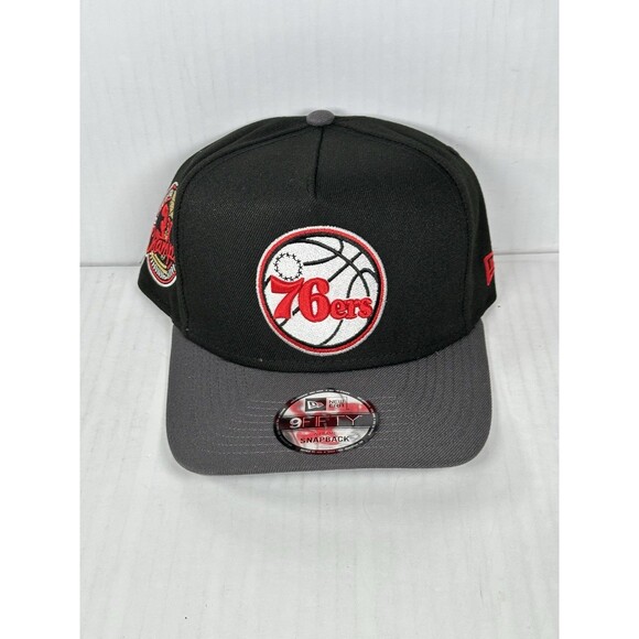 New Era Philadelphia 76ers 3x Champs 9FIFTY Snapback A-Frame Hat Adjustable OS - Picture 1 of 5